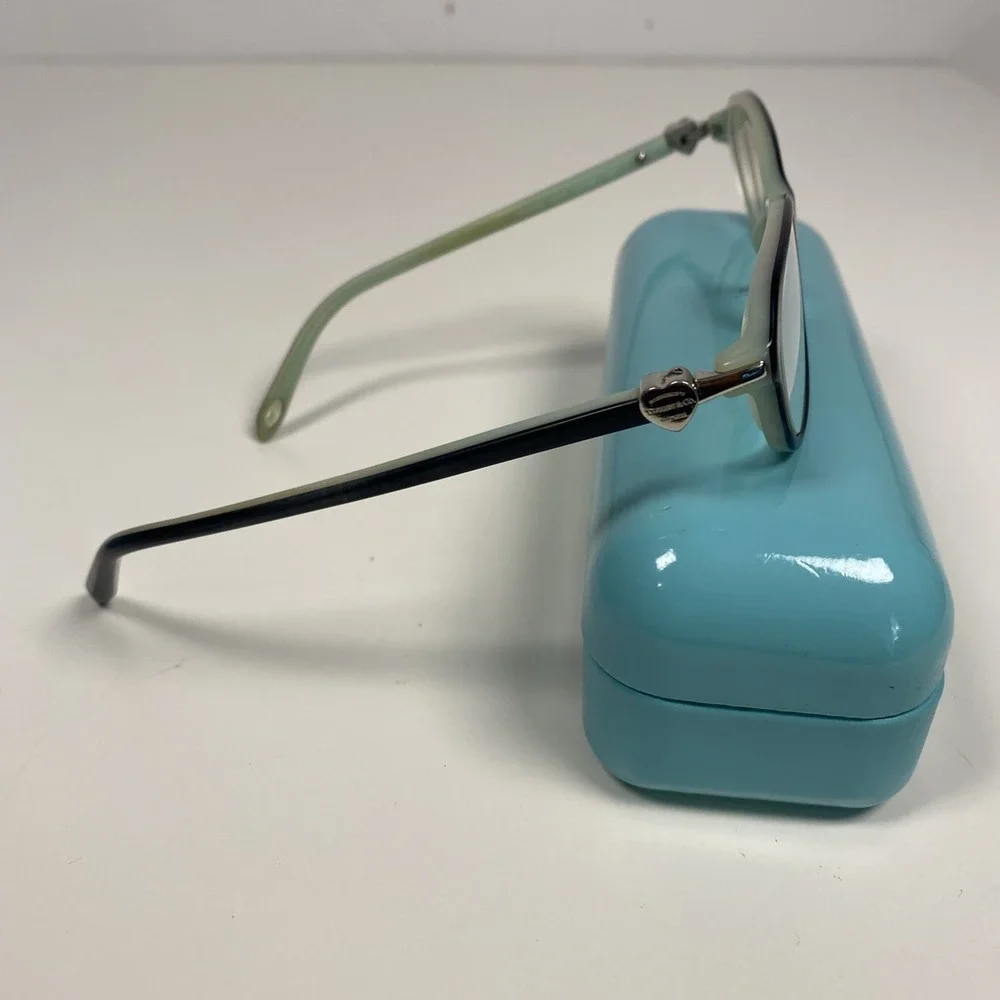 Tiffany & Co Eyeglass Frame TF2034 8055 Black + Tiffany Blue Italy  Case & Box